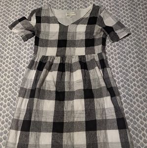Piper & Scoot Black and White Plaid Breastfeeding Dress